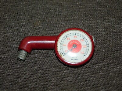 #ad VINTAGE CAR GM MESSKO GERMANY RED TIRE PRESSURE AIR GAUGE $209.99
