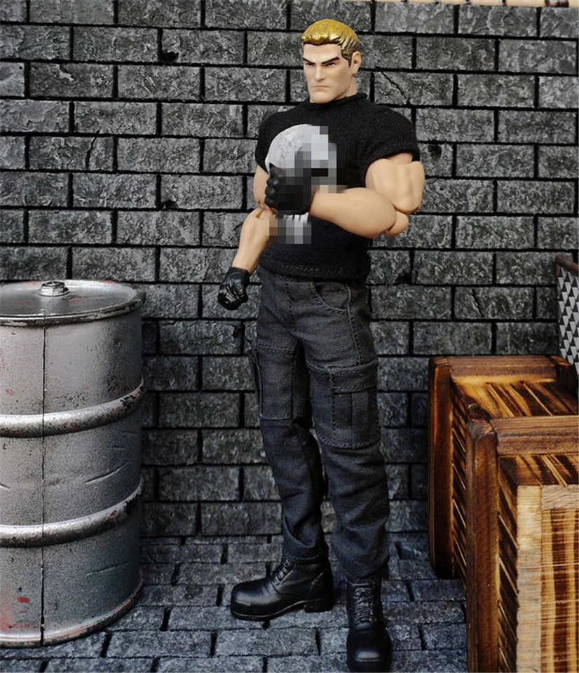 Camiseta 1:12 Pantalones Ropa Conjunto Para Hombre Soldado de Acción Figura Cuerpo Juguete Foto 2 de 4