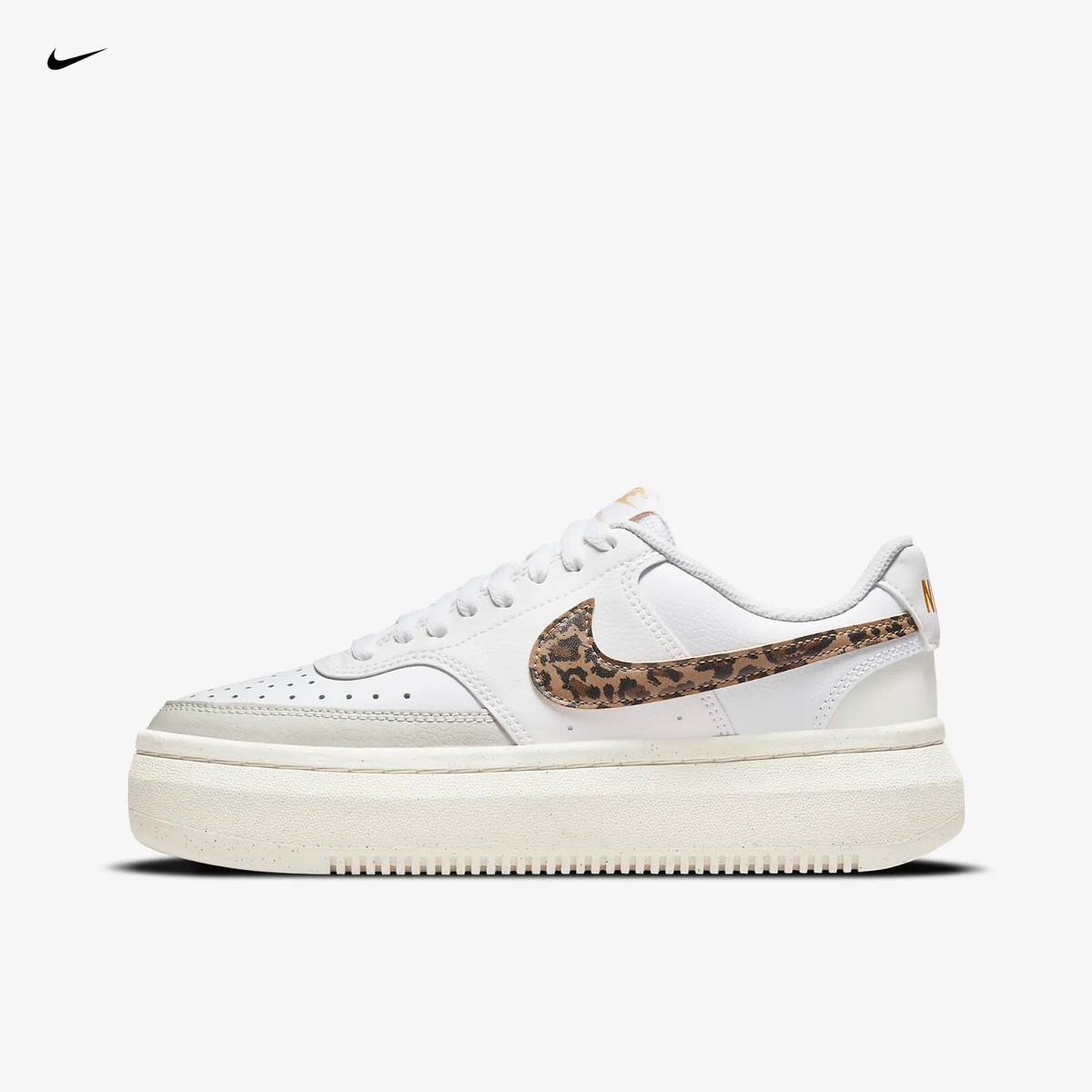 【新品】NIKE DO2791-100 ホワイト/レオパード 23cm Nike Court Vision Alta Leopard DO2791-100 Women's Size 8 New