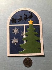 HANDMADE Paper Die Cuts 1 Christmas Night Scrapbooks / Card Embellishment