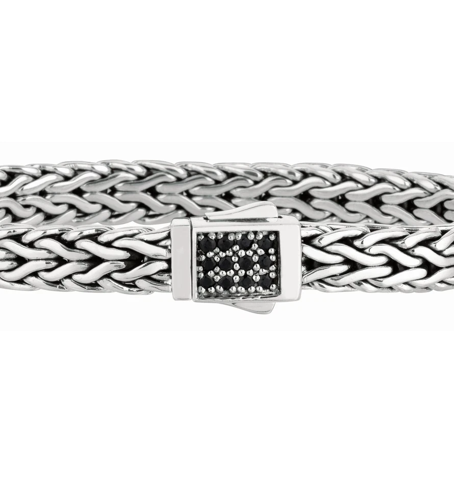 Brazalete de zafiro negro Phillip Gavriel diseñador plata de ley 7,5" u 8,25" Foto 2 de 2