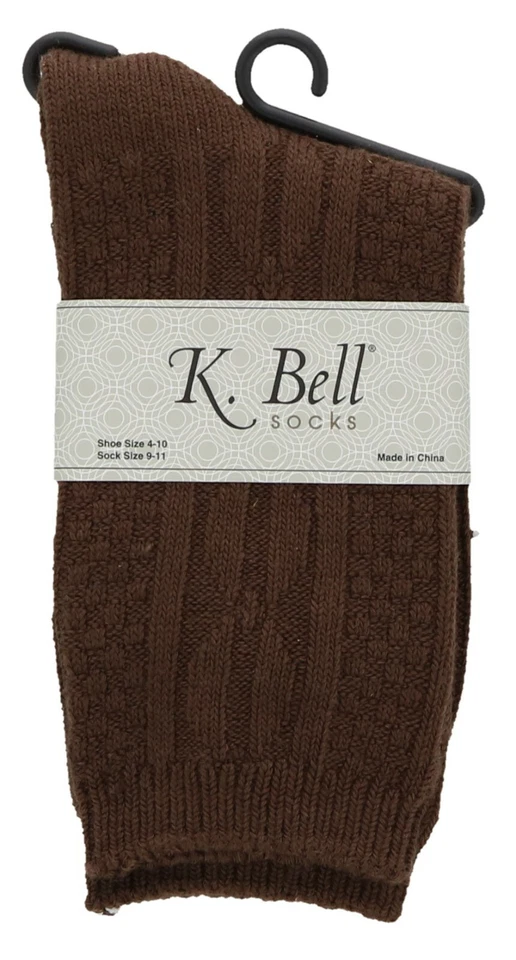 Calcetines K. Bell para mujer clásicos tejidos con cable deliciosos suaves talla 9-11 colores lisos Foto 4 de 4