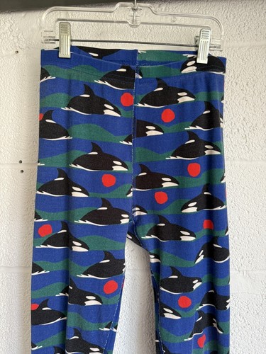 EUC Hanna Andersson SZ 150 US 12 Killer Whale pajamas Long Johns Multicolor - Picture 8 of 13