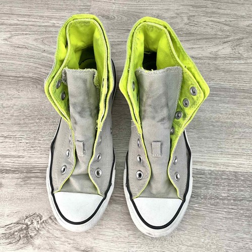 gray and green converse