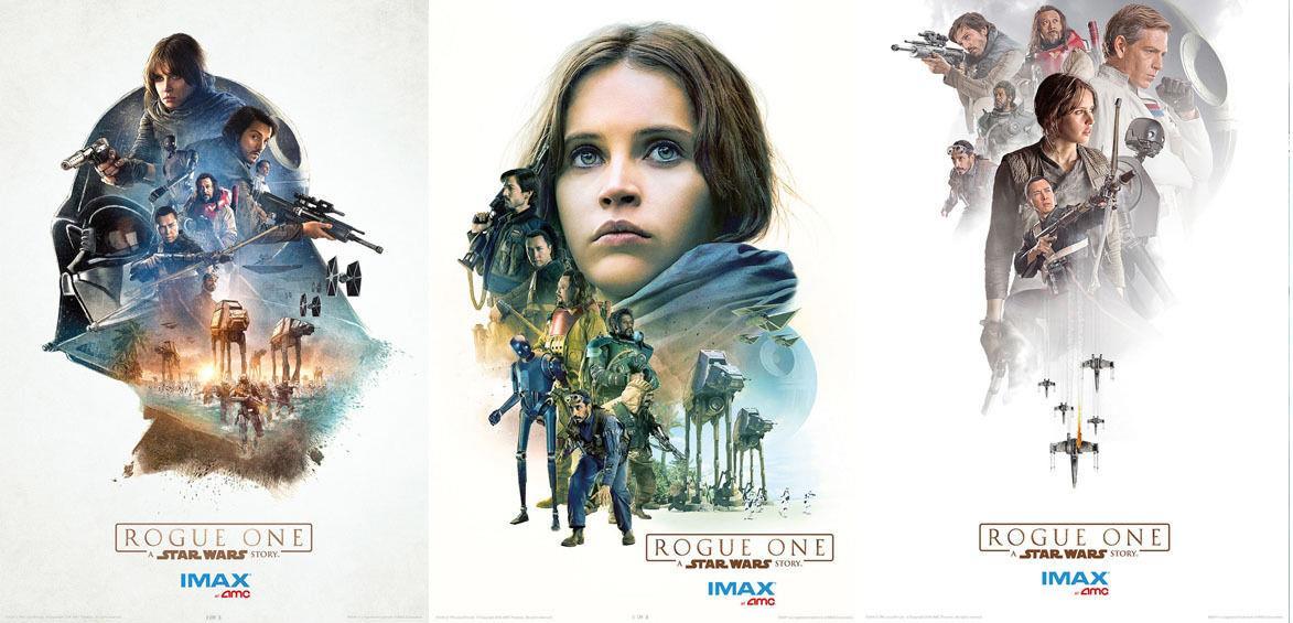 値下げ中 スターウォーズ　ローグワン IMAX劇場限定ポスター 3枚セット ROGUE ONE A STAR WARS STORY SET of 3 Original Promo Movie