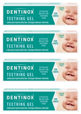 4 x DENTINOX Teething Gel (10g) *only £6.99/unit** NP