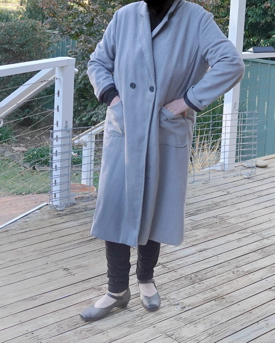 Grey Long Over Coat Jacket PLUS size Fully lined Price dropped | eBay