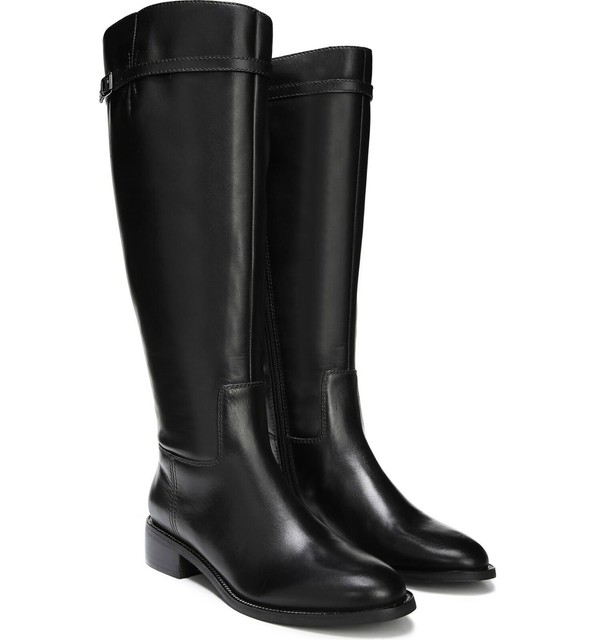 black wide calf boots size 8