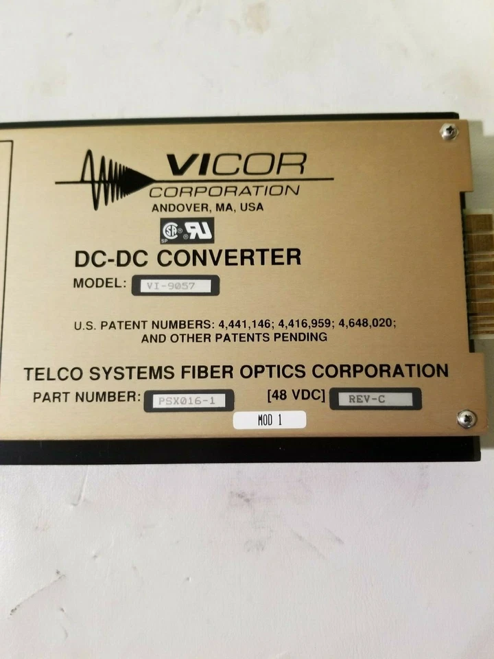 VICOR Corporation DC-DC Converter Card, Model VI-9057 Part PSX0161 Fiber Optics - Image 3 of 4