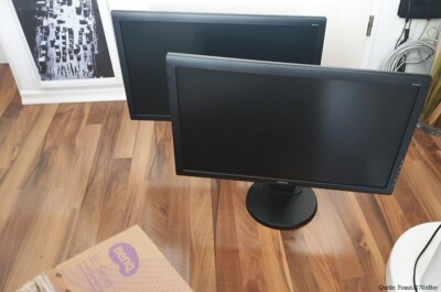 2x 24'' Full HD BENQ TYPE BL2405PT MODEL ID GL2450-T MONITORE 61cm D-SUB DVI HDMI
