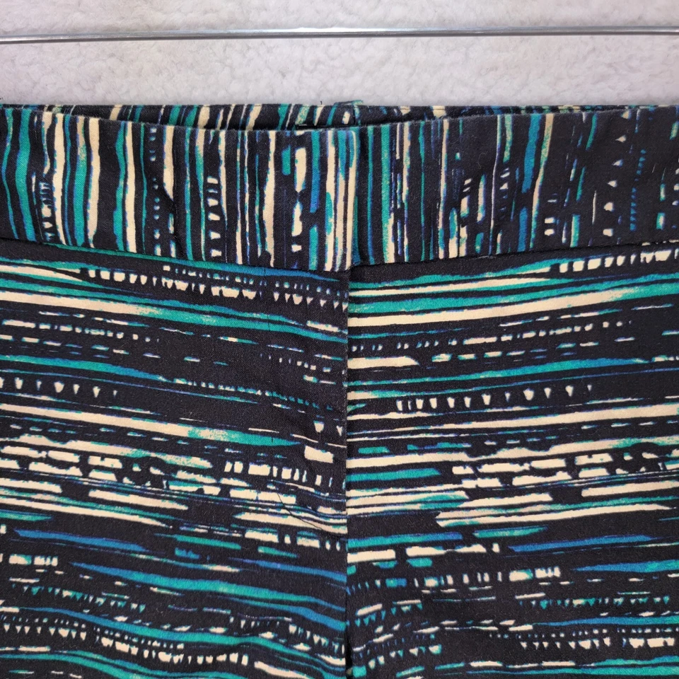 Pantalones Cortos Mujer Attention Talla 2 Verde Rayas Elastizados Tiro Bajo Clásicos Chinos Foto 2 de 4