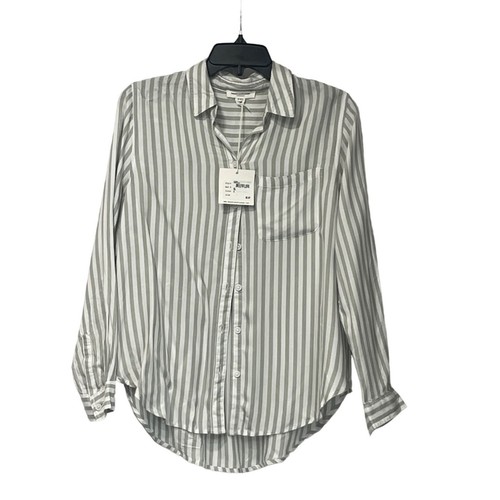 Beach Lounge Women’s Tinji Stripe Shirt in Green Moss, Sz. S - Picture 1 of 12