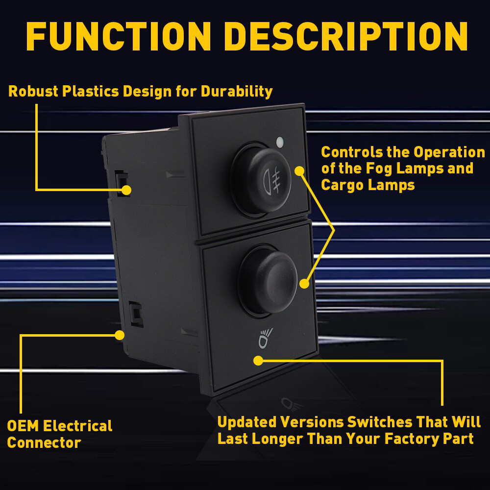 2-Pack 1514-3597 Fog Light Switch Compatible with Chevy Silverado Tahoe Avalanche GMC Sierra Yukon