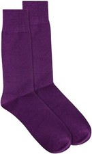 Men's Solid Mid Calf Sock Fits Size 10-13 Business Weddings Formal Uniforms