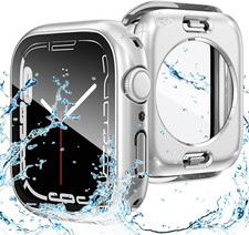 Goton 2-in-1 Waterproof Case for Apple Watch 44mm, Silver