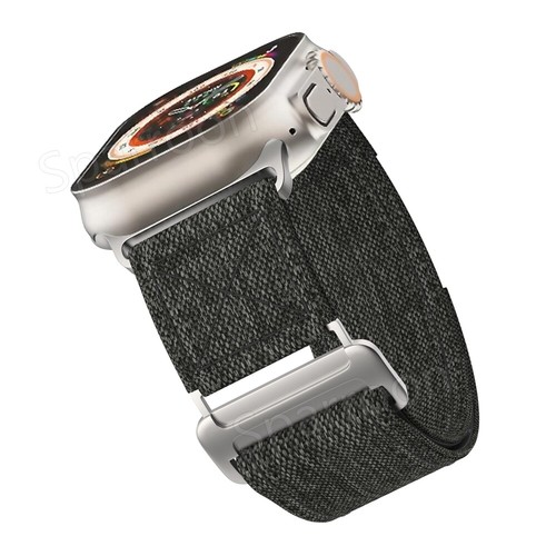 Canvas Strap For Apple Watch Band Ultra 49mm Series 9 8 SE 7 6 5 4 3 2 44mm 41mm - Picture 14 of 36
