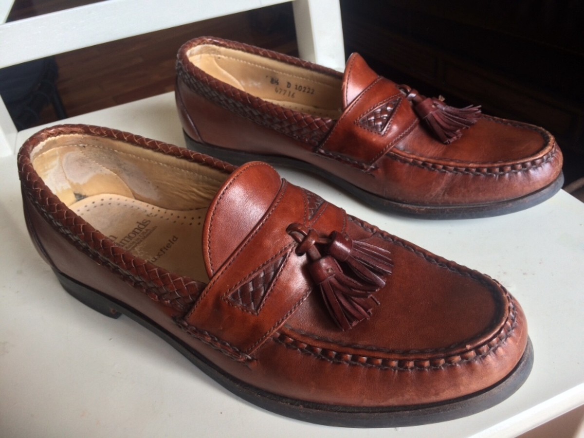 Allen Edmunds Maxfield Brown Leather Tasseled Loafers - Men’s 13B - Made in USA Allen Edmonds MAXFIELD Brown Tassel Loafers 9.5D Braided  main image 3