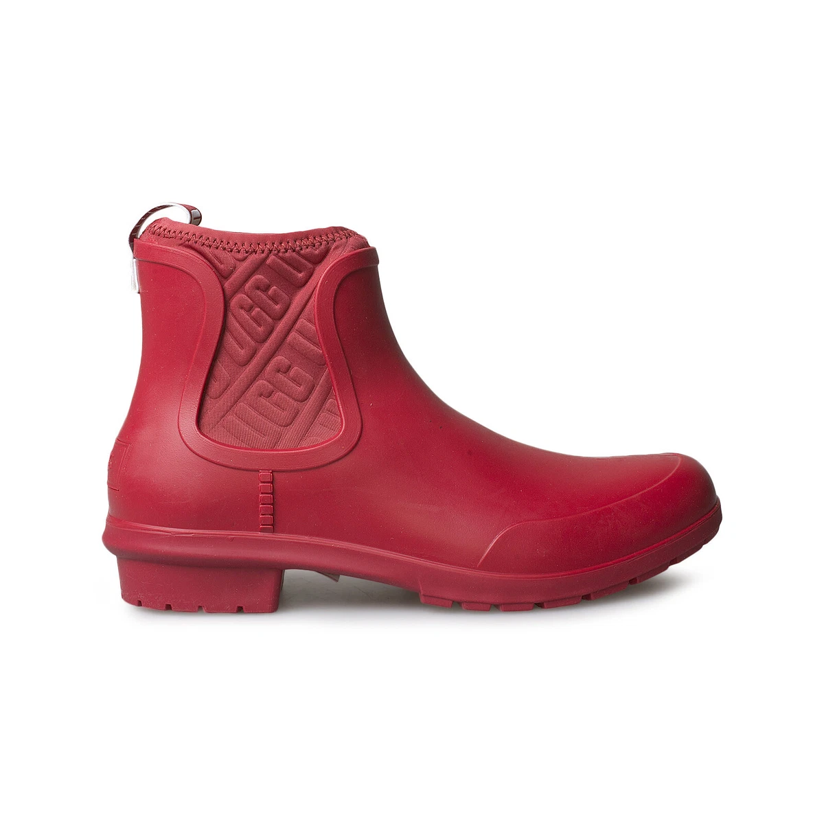 UGG CHEVONNE RIBBON RED WATERPROOF CHELSEA RAIN BOOTS WOMEN S