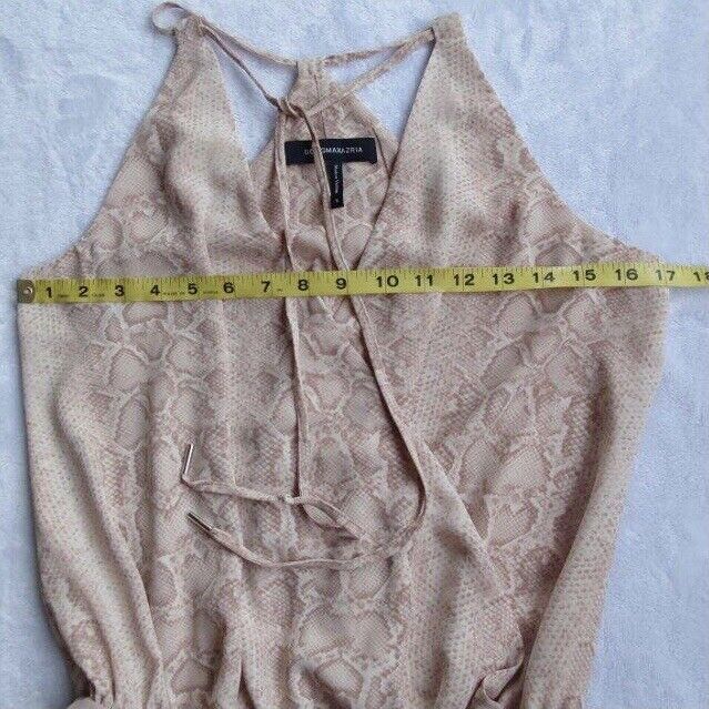 BCBGMaxAzria Snake Print Bare Pink python Faux Wr… - image 3