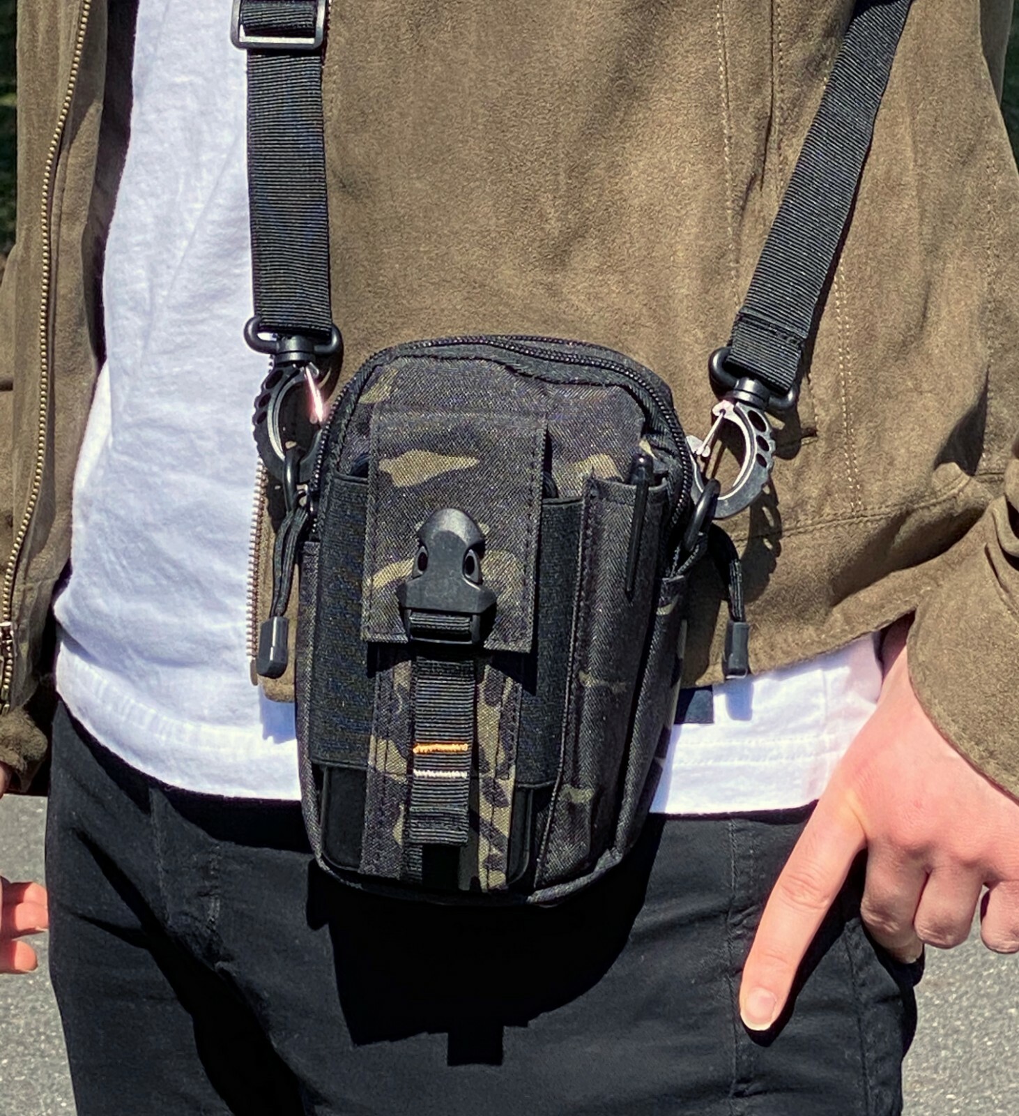 Military Tactical MOLLE Pouch EDC Belt Pack - Waist Fanny Pack For Hunting, Hiking, Camping