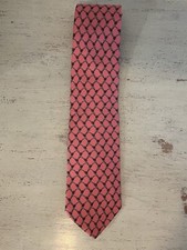 BROOKS BROTHERS MAKERS Hand Made in USA Printed Silk Tie in Mauve (Multi)