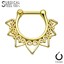 16g Tribal Fan Design Septum Clicker Ring - 100% Surgical Steel Body Jewelry