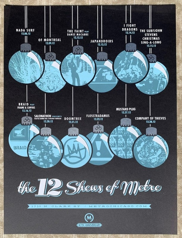 SUFJAN STEVENS Flosstradamas DOOMTREE Chicago 2012 Concert SCREEN PRINT poster