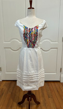 One of a Kind Mexican embroidered dress, hand Embroidered with Silk threads.