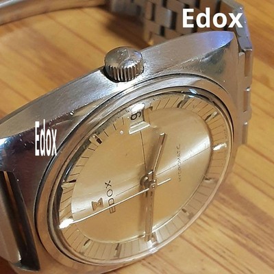 Edox Hydromatic Day Automatic Mens Wristwatch with Stainless Case 3.8 by 3.6
