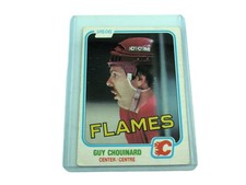 1981 OPC O-Pee-Chee Hockey Card #33 Guy Chouinard Ungraded with Top Loader