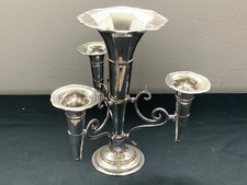 Vintage silver plated epergne/ centre piece by Alex Clark & co, 4 trumpets