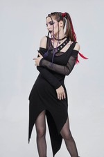 Devil Fashion Midikleid Jezebel gothic skelett vampir hexe witch emo visual key