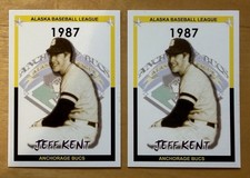 Jeff Kent 2002 Alaska Baseball League Top Prospects Lot Of 2 NM-MT Rare