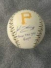 KONNOR GRIFFIN SIGNED RAISE THE JOLLY ROGER PIRATES STITCH OML BASEBALL MLB