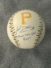 KONNOR GRIFFIN SIGNED RAISE THE JOLLY ROGER PIRATES STITCH OML BASEBALL MLB