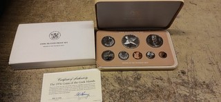 Cook Island KMS / Coin Set 1976 PP mit Silber in Original Box