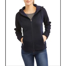 Swiss Tech Large Full Zip Up Hoodie Ribbed Knit Fall Layer Winter Skiing