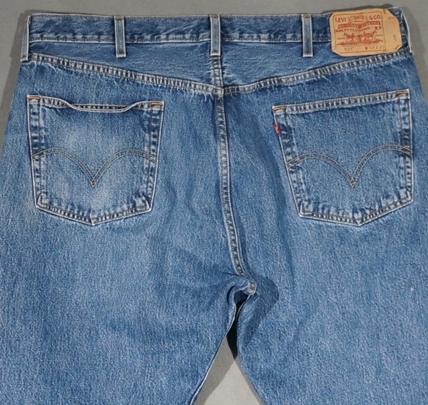 XD05404 **LEVI'S** 501 STRAIGHT LEG MENS WESTERN BLUE JEANS 42X30 (msr 40"x30") thumbnail 4