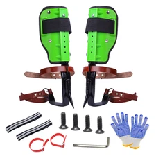 Tree Spikes Adjustable Height Pole Tree Climbing Spurs Steel w/Climbing Gear