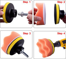 20 Car Polisher Gross Polishing Pads for Drill Sponge Buffer Waxing Buffing Kit