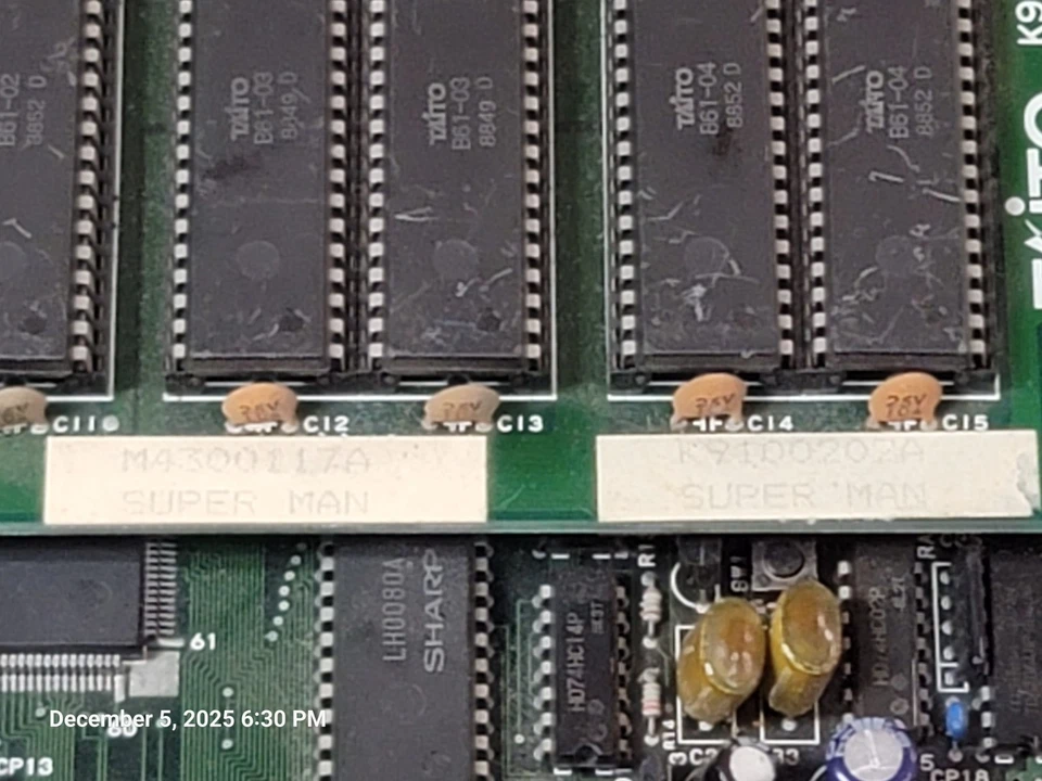 Superman Taito Raro, 2 Jugadores Desplazamiento Juego Arcade Jamma Tablero PCB Funcionando Foto 3 de 4