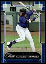 2024 Panini Three & Two Blue Yanquiel Fernandez 04/15 #11