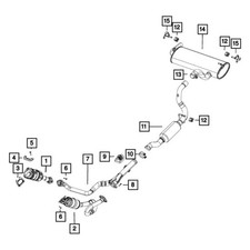For Jeep Gladiator 2020-2025 Jeep 68252391AM Front Exhaust Crossover Pipe