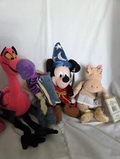 Disney Store Fantasia Mini Bean Bag Plush Set of 4. Also Has Fantasia Tag.