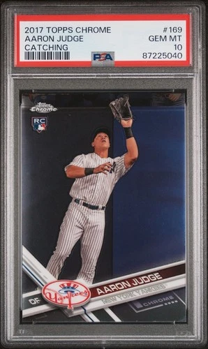 2017 Topps Chrome Aaron Judge RC #169 PSA 10 Yankees Rookie Card