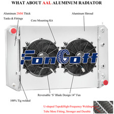 3-Row Radiator+Shroud Fan For 1997-02 GMC Topkick/ Chevy Kodiak Series 7.2L US