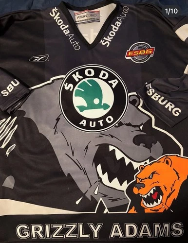 Game Worn Hockey Jersey Preston Callander Wolfsburg EHC Grizzly Adams Reebok