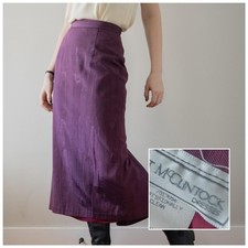 Vintage 90s Victorian McClintock Y2K style Formal Wine Purple Women's Maxi Skirt