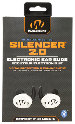 Walkers Game Ear Silencer 2.0 Wlkr Gwp-slcr2-bt-wht Silencer Bt 2.0 White