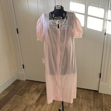Vintage barbizon Lightweight Pink Housecoat Robe Fits L/XL